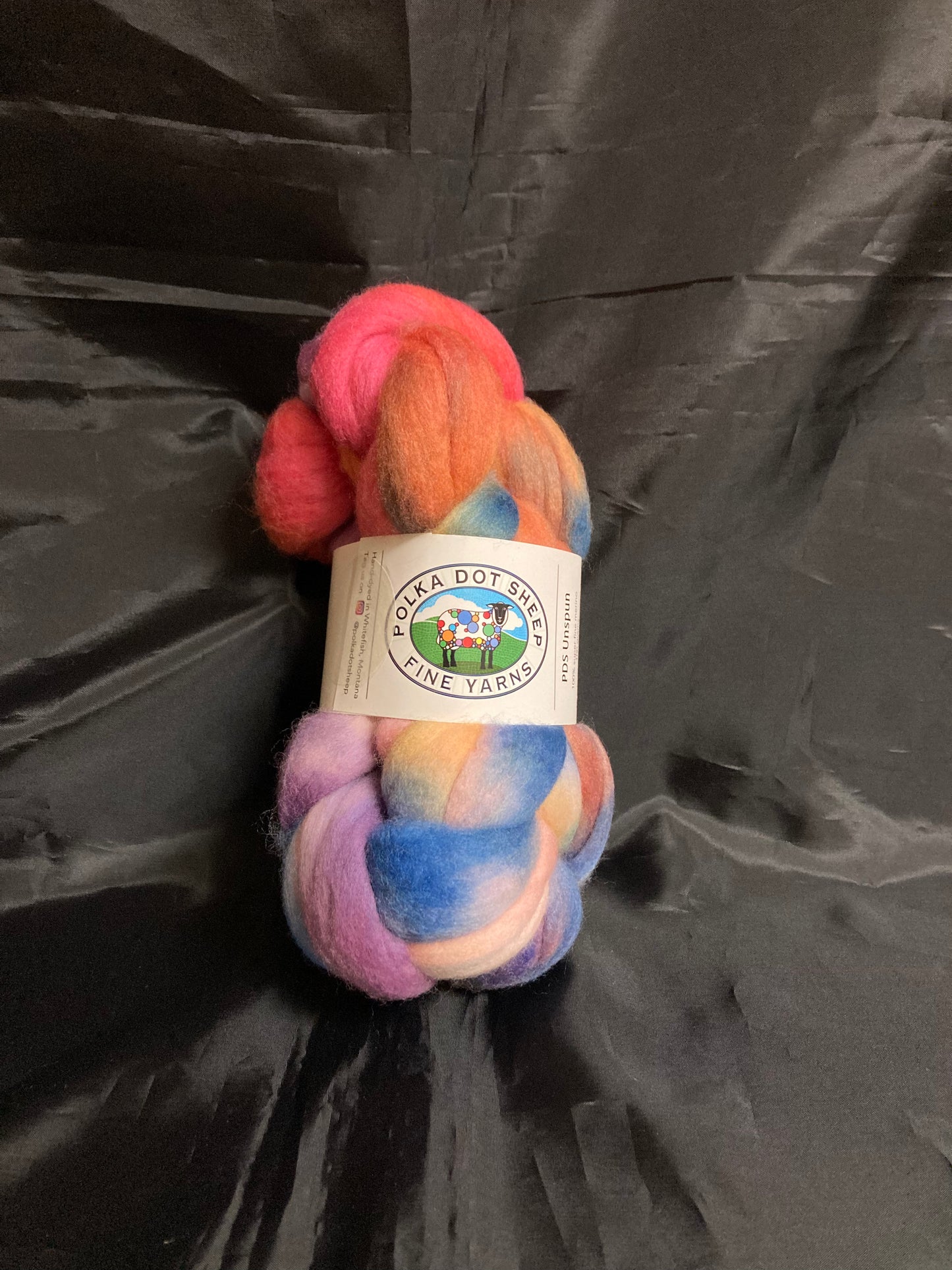 Polka Dot Sheep Unspun Roving