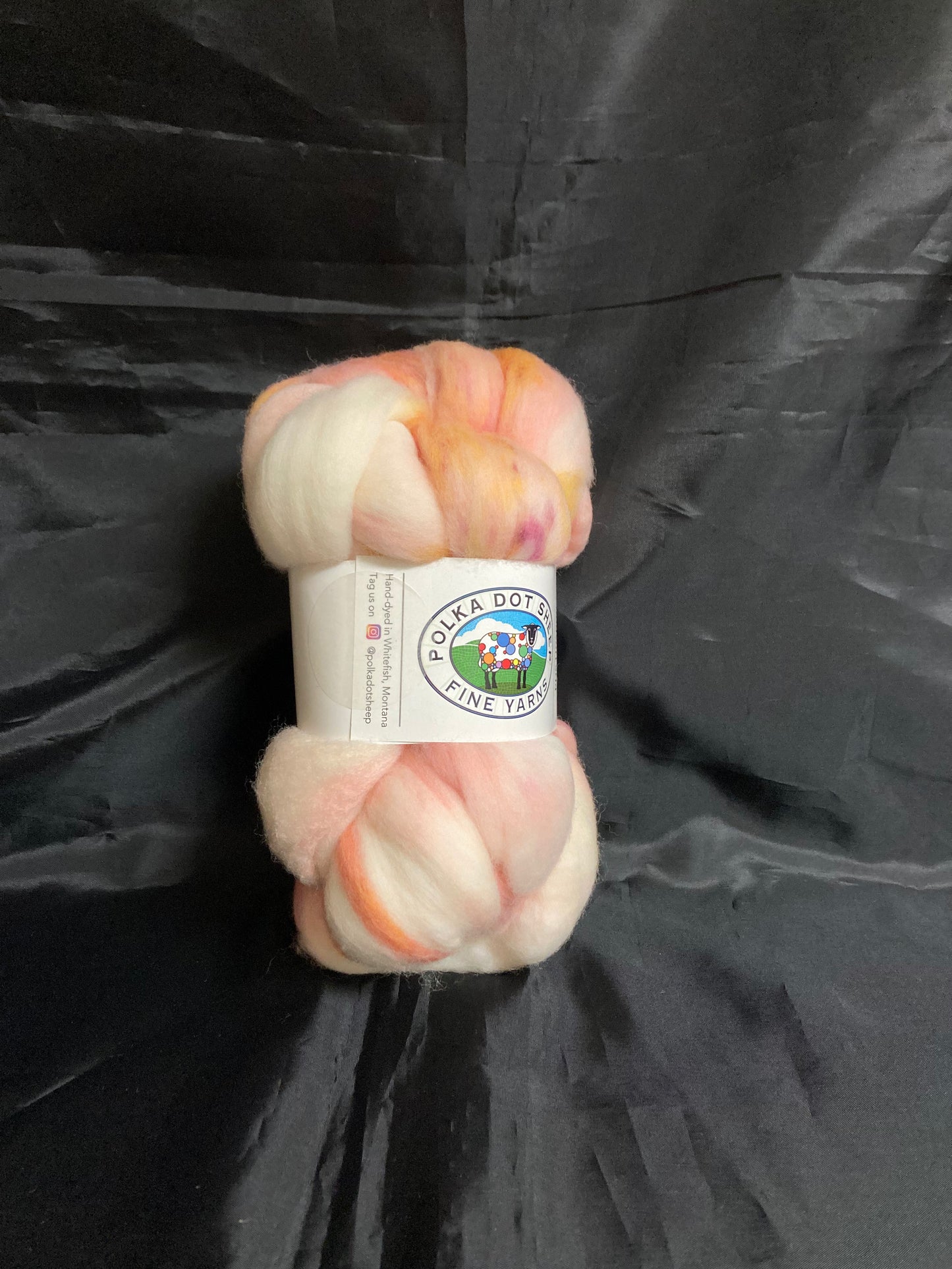 Polka Dot Sheep Unspun Roving